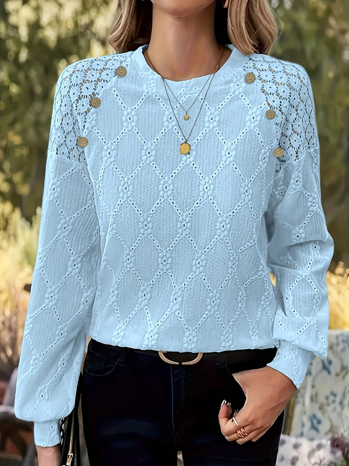 Ivy – Eyelet Button Detail Blouse