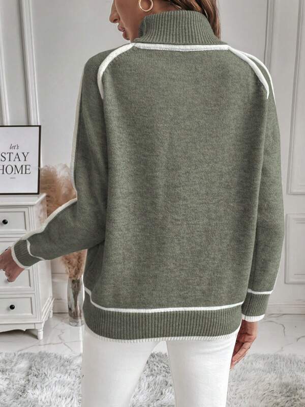 Avalon - Olive Cotton Sweater