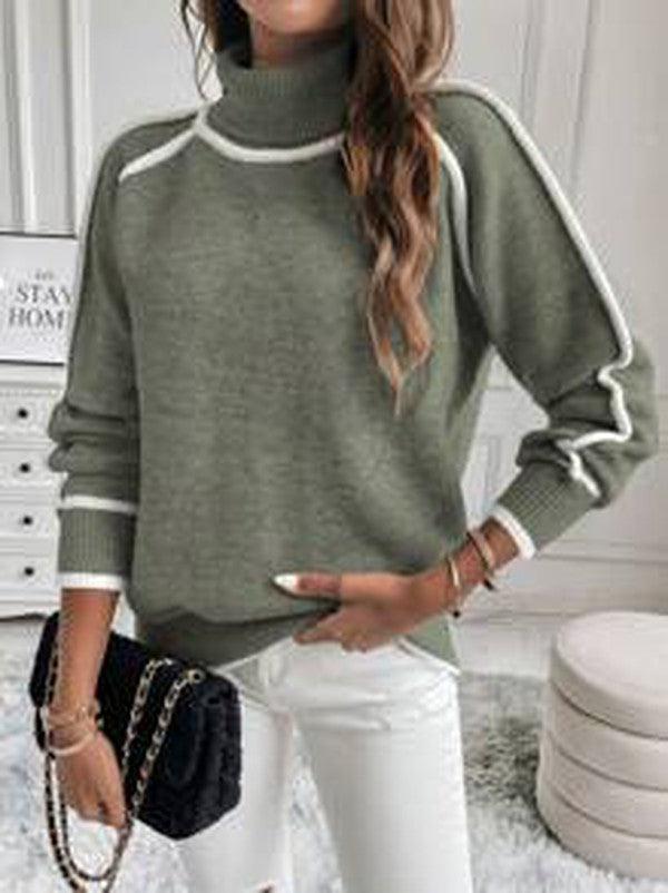 Avalon - Olive Cotton Sweater