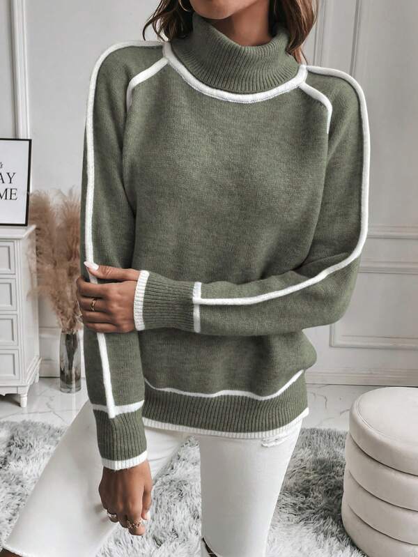 Avalon - Olive Cotton Sweater