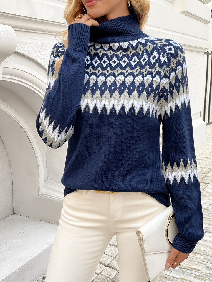 Ella | Elegant Geometric Knit Sweater