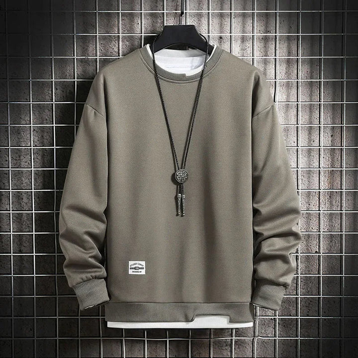 Chen – Layered Hem Crewneck Sweatshirt