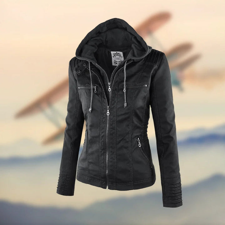 Carolina | Stylish and versatile hooded leather jacket