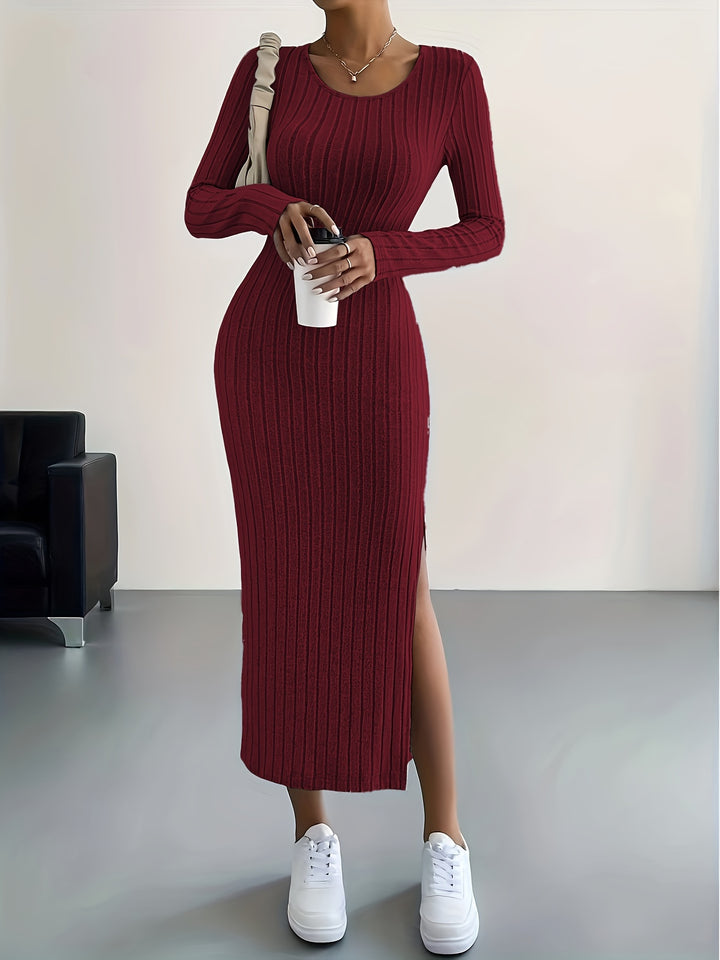 Daphne – Ribbed Knit Midi Dress