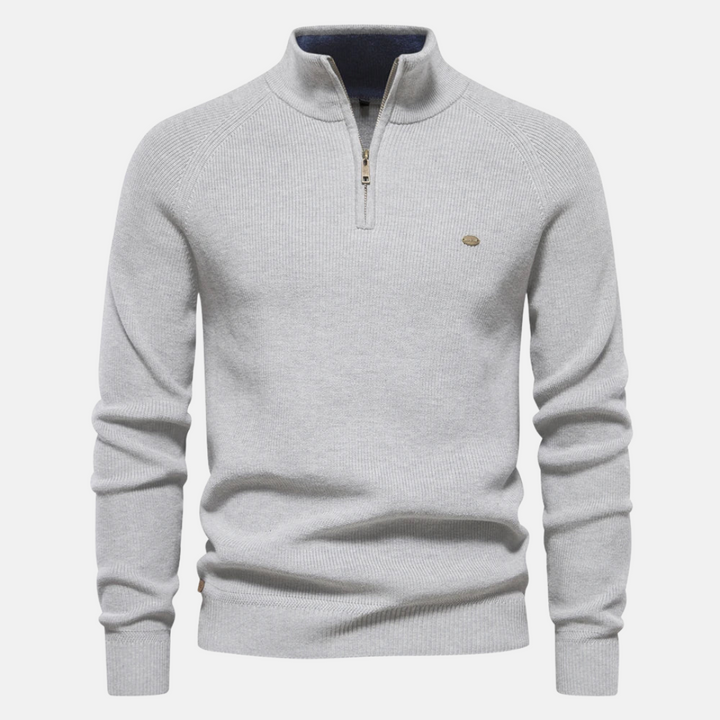 Luis – Quarter-Zip Knit Sweater