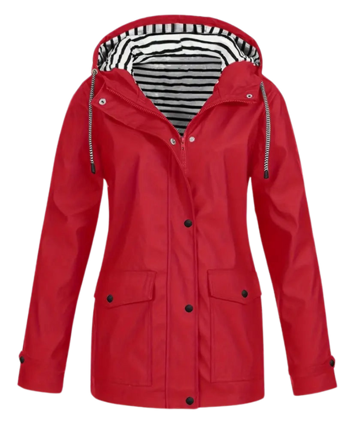 OLIVIA | Striped Lined Rain Jacket