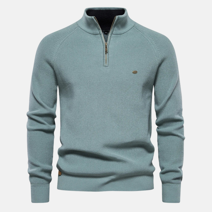 Luis – Quarter-Zip Knit Sweater