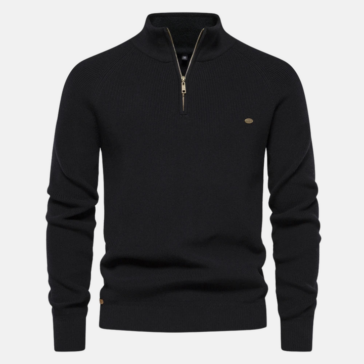 Luis – Quarter-Zip Knit Sweater