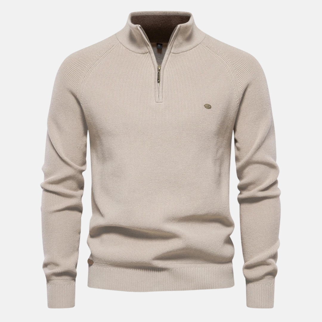 Luis – Quarter-Zip Knit Sweater