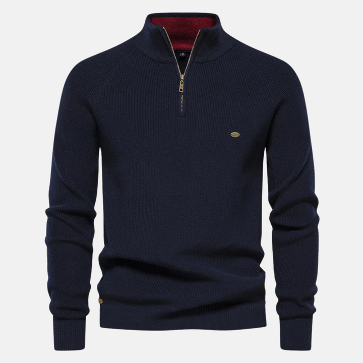 Luis – Quarter-Zip Knit Sweater