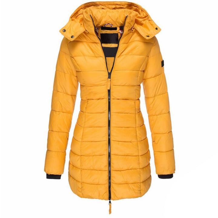 Sarah – Longline Puffer Coat with Hood