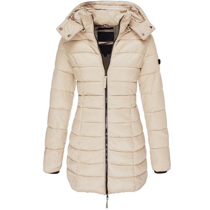 Sarah – Longline Puffer Coat with Hood