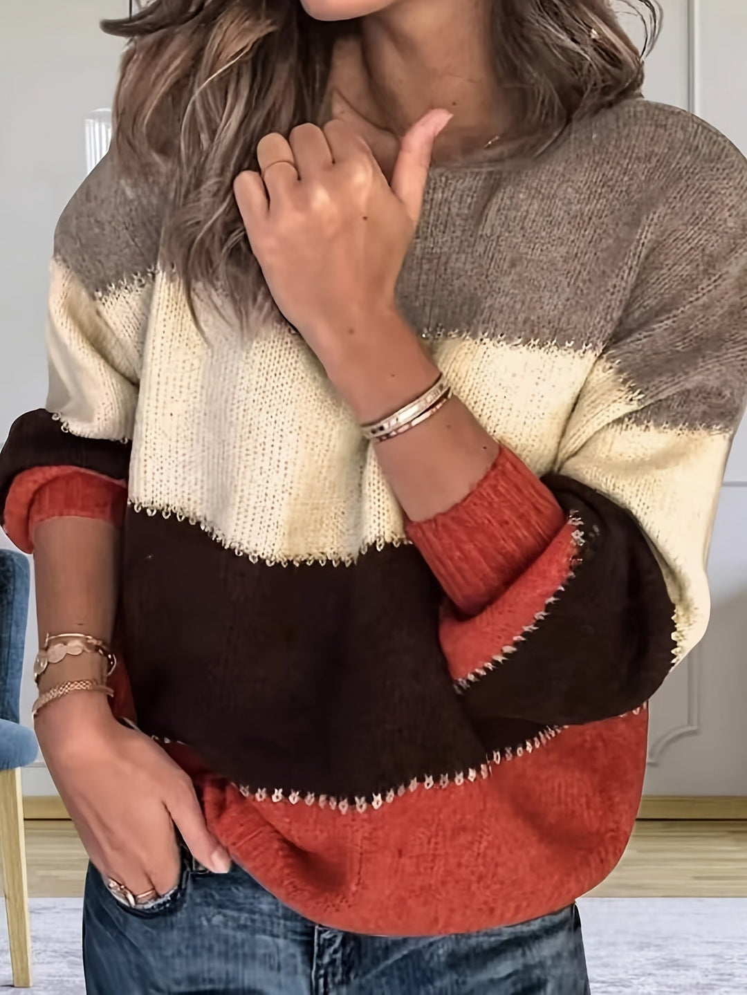 Livia - Color Block Sweater