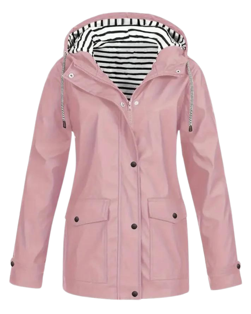 OLIVIA | Striped Lined Rain Jacket