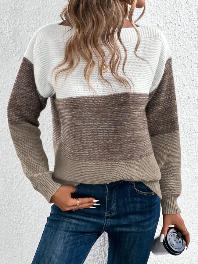 Calista - Elegant Long-Sleeve Sweater with Dropped Shoulders