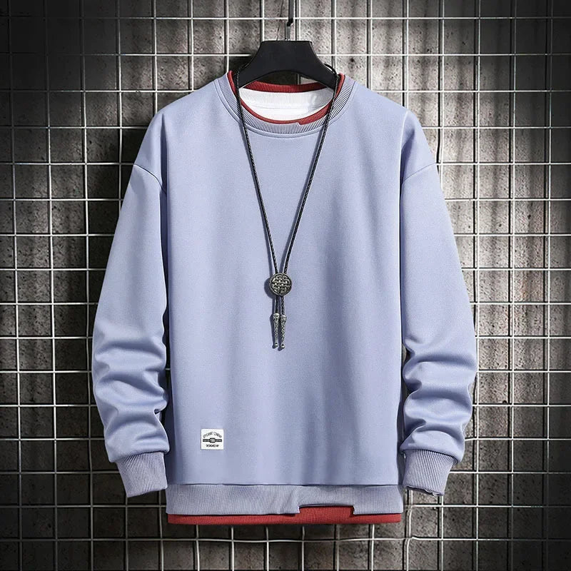 Chen – Layered Hem Crewneck Sweatshirt