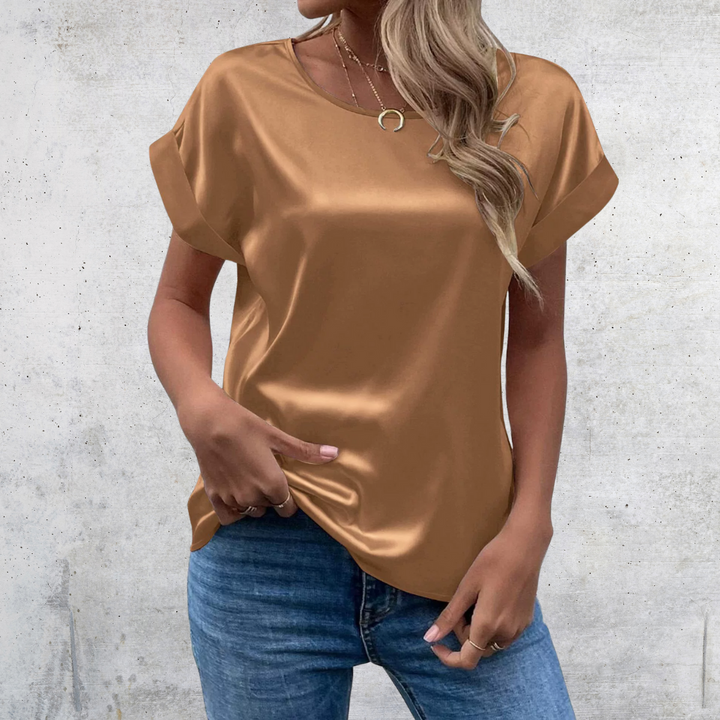 Mabel – Roll-Sleeve Blouse