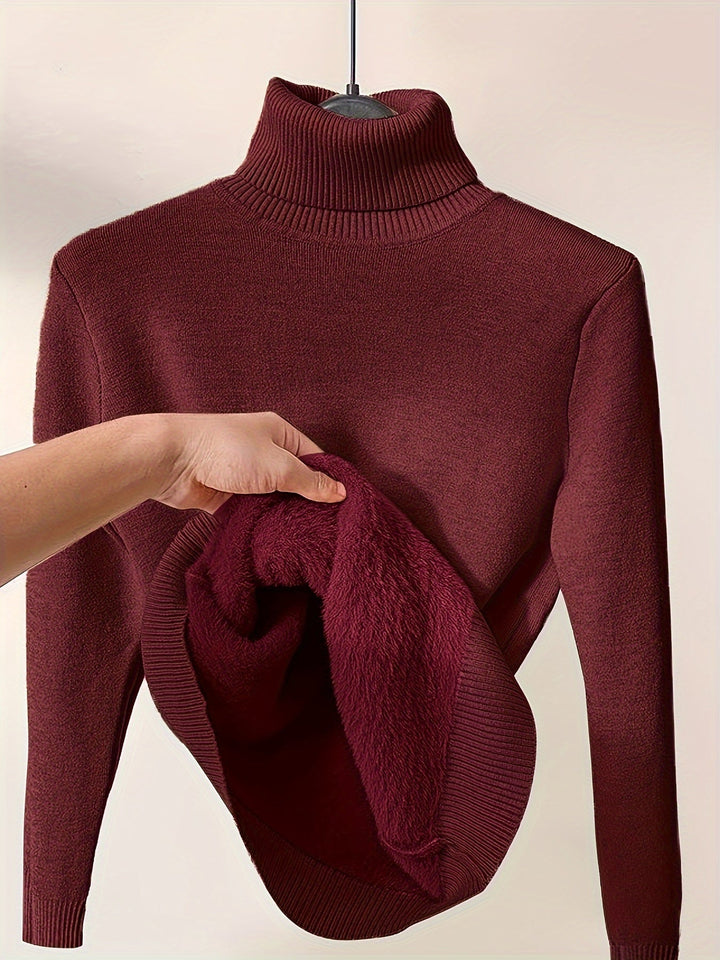 Zoe - Soft Turtle Neck Pullover Sweater