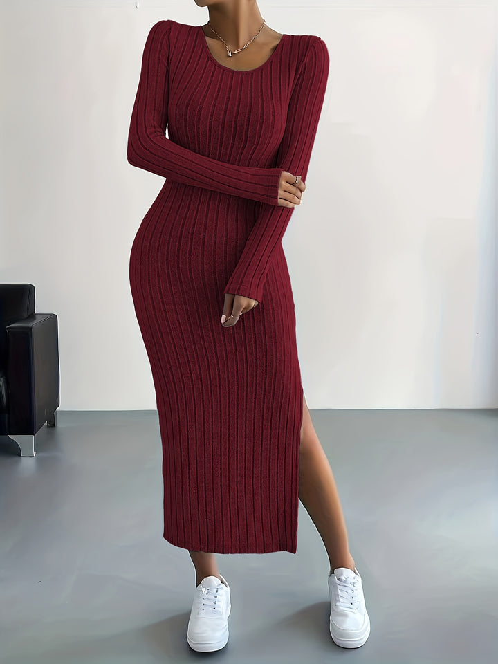 Daphne – Ribbed Knit Midi Dress