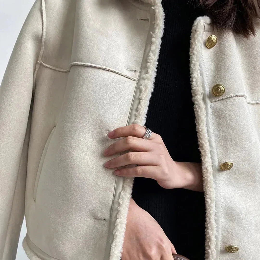 Rosalie - Shearling Button Jacket