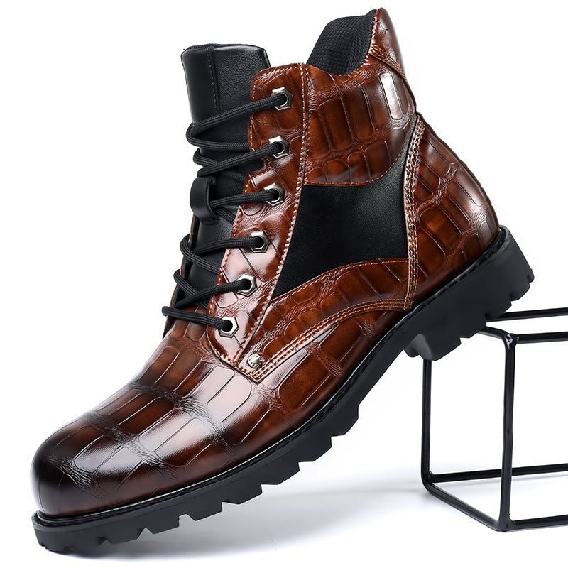 Charlie – Crocodile Leather Boots