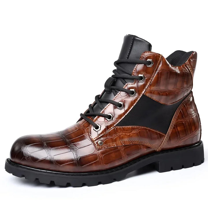 Charlie – Crocodile Leather Boots