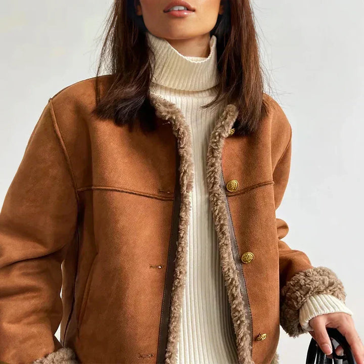 Rosalie – Shearling Button Jacket