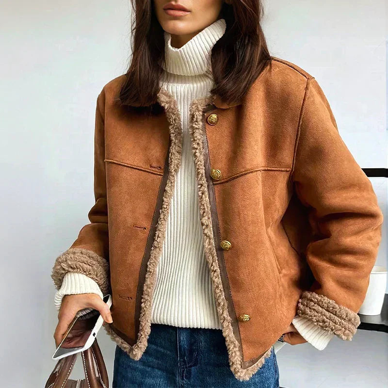 Rosalie – Shearling Button Jacket